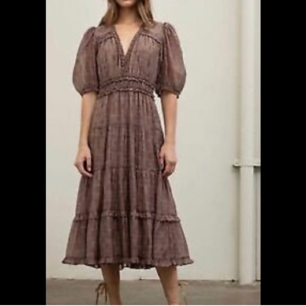 By The River | Midi Tiered Floral Ruffle Dress